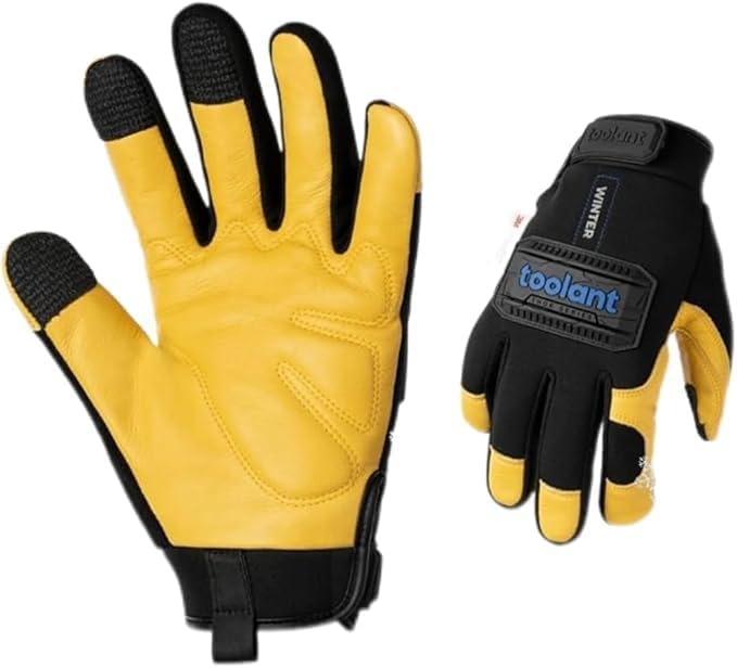 toolant Upgraded Waterproof Winter Work Glove with 3M Lining,Heavy Duty High Dexterity Leather Gloves,Touchscreen with Impact Protection - Image 1